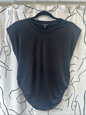AFRM Black Relaxed Tank with Padded Shoulders